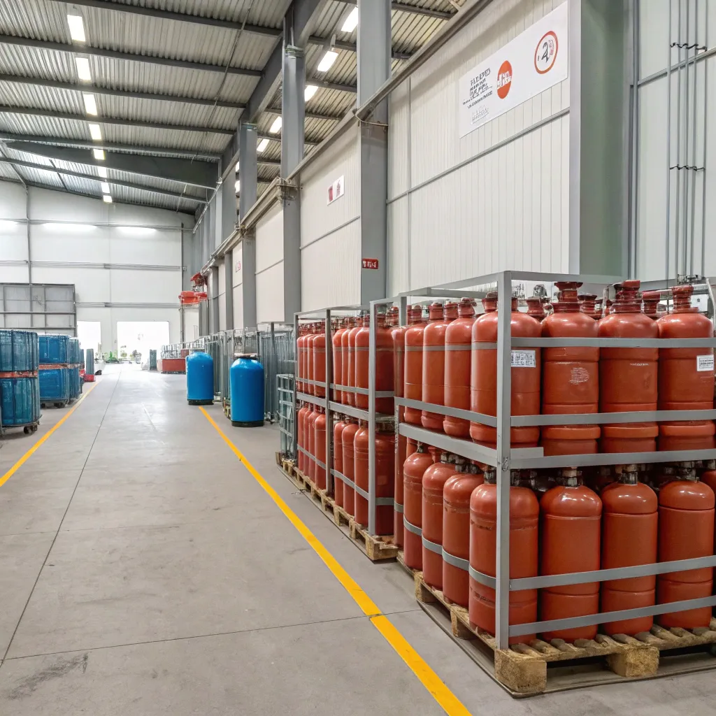 Gas cylinders warehouse